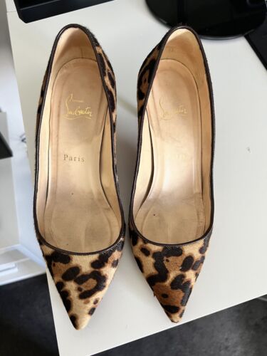 Christian Louboutin 38 Animal Print Heels - Picture 1 of 9