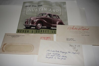 1948 Austin A40 Factory Sales Brochure and Information, Original