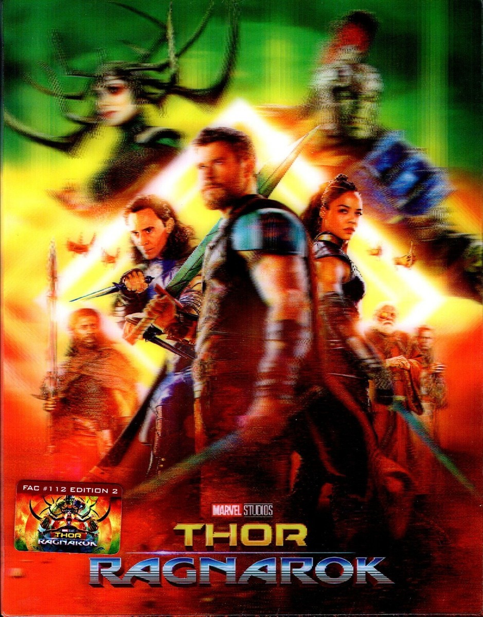 NEW Marvel Thor: Ragnarok 3D Lenticular SteelBook Blu-ray [2017