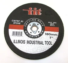 New Vintage 1990's IIT Illinois Industrial Tool Stone Cutting Wheel 180mm 7"