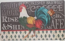 Anti-Fatigue Non Slip PVC Kitchen Floor Mat (18"x30") COLORFUL ROOSTER, SGM