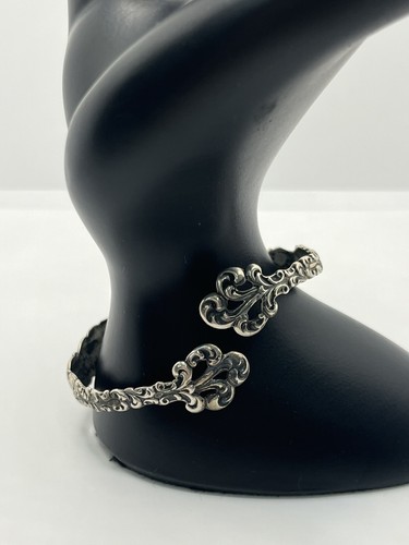 R.W. & S Sterlingsilber Löffelarmband Vintage verziertes Design - Bild 14 von 20