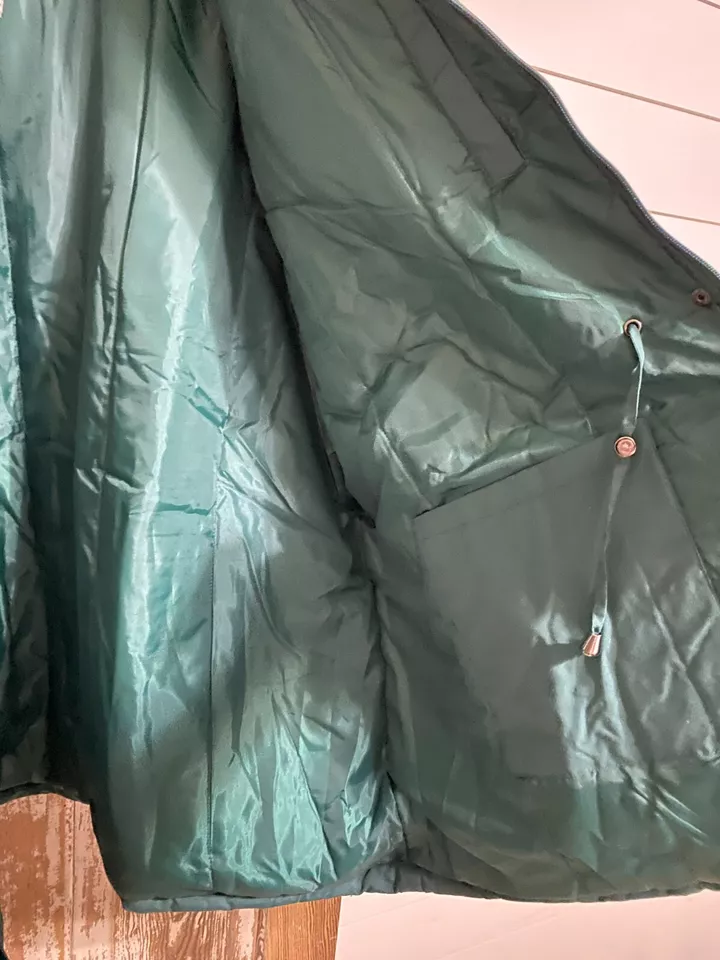 Abrigo de invierno con capucha para mujer Anthony Richards nuevo sin etiquetas - verde - talla 3X Foto 4 de 4