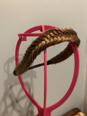 Braided Fishtail Headband-Ash blonde