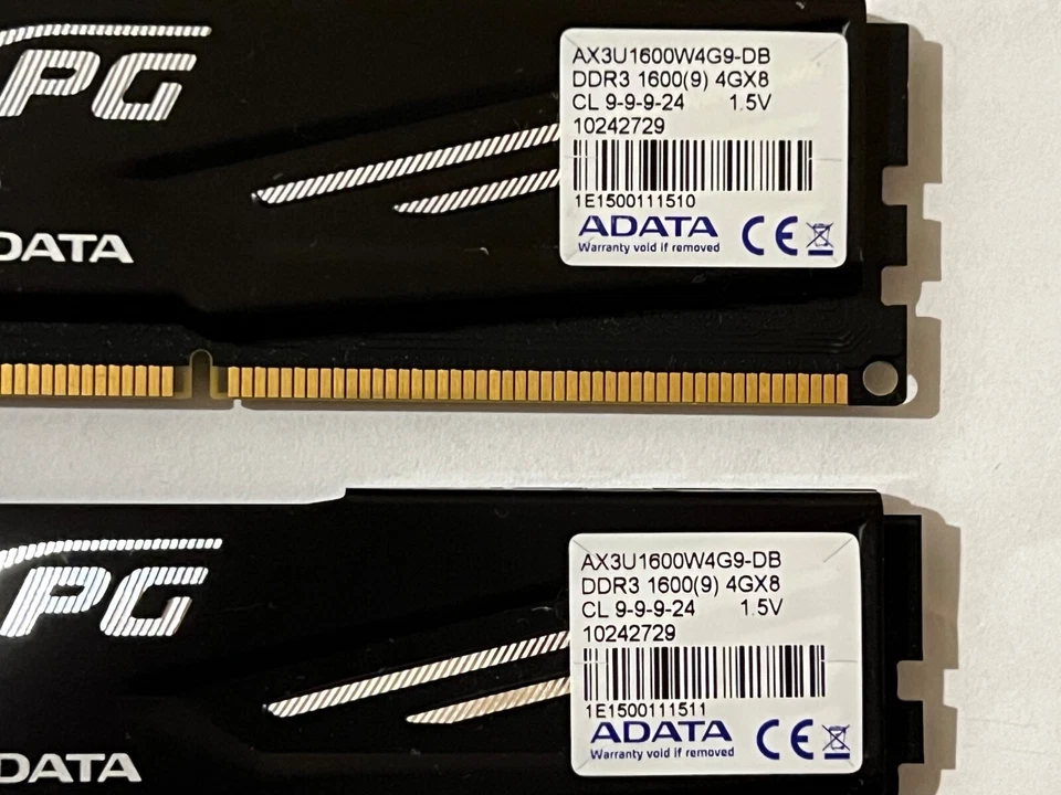 ADATA XPG 8GB (2x4GB) DDR3 1600MHz PC3-12800 Desktop RAM AX3U1600W4G9-DB - Image 2 of 3
