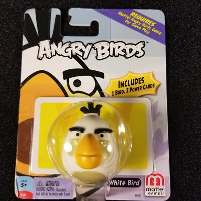 Angry Birds WHITE BIRD Figure 2 Power Cards Game Extra Replacement Part Mattel