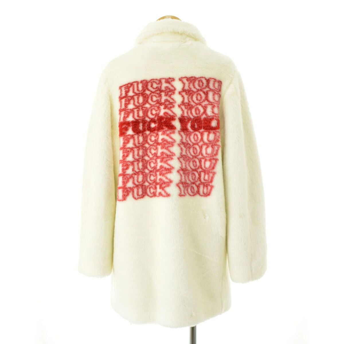 Manteau veste fausse fourrure glamour hystérique suprême 17AW blanc S