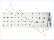 Adesivi Bianchi Etichette Lettere per Tastiera Italiana Stickers White Keyboard