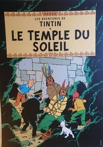 Tintin - Cartonné publicitaire pour Librairie-Grand format