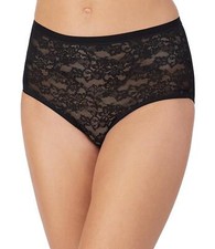 Calzoncillo de encaje elástico para mujer Le Mystere ESF-12448, negro, talla MD (06)