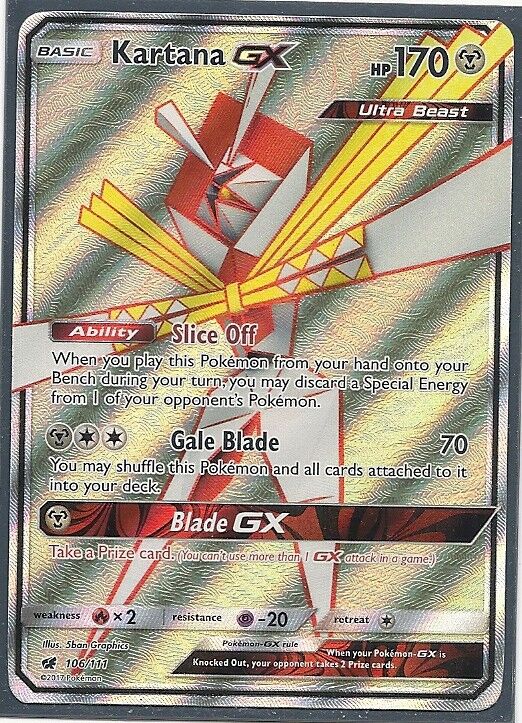 Kartana GX 70/111 - Holo Ultra Rare - 2017 S&M Crimson Invasion