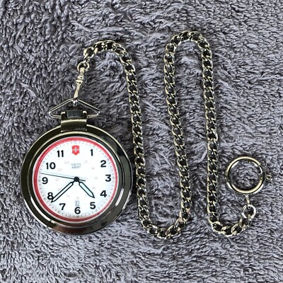 VICTORINOX SWISS ARMY クォーツ　時計 VTG Victorinox Swiss Army Men Officers Silver Tone Date 37mm