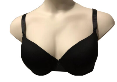 NWOT T Shirt Bra Underwire Lightly Padded Cup Push Up Bra 40DD Black