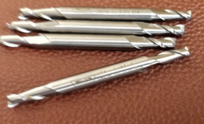 4 pack ~ WELDON brand End Mill 5/32  #CoX5-1    2flutes COBALT double end USA