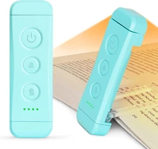 Glocusent USB Rechargeable Book Light for Reading in Bed, Portable Clip-On LED 