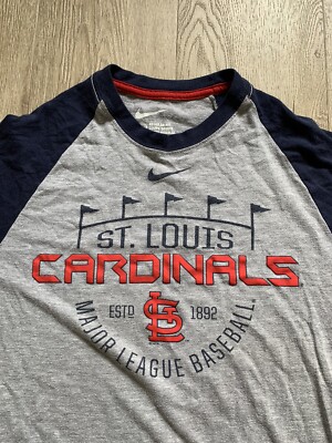 Nike St Louis Cardinals T Shirt Men Medium Gray Short Sleeve MLB