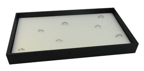 Plastic Stackable Display Tray with Choice of 72/144 Velvet Flocked Ring Display - Picture 7 of 8