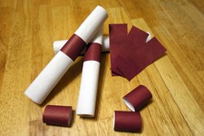 Burgundy Red Self-Adhesive Paper Napkin Rings/Bands