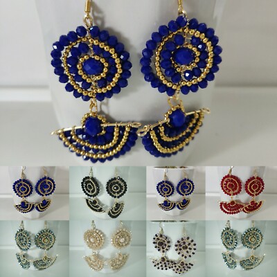 aretes de cristal chapa 14 k Mayoreo moda Lote 20 pares Artesanal