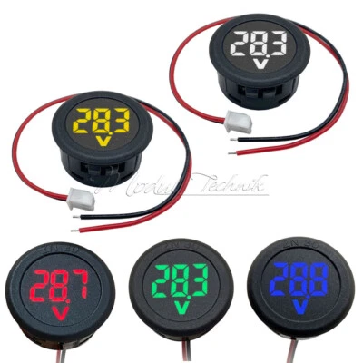 MARKENLOS DC4V-100V Voltímetro Pantalla LED Panel Digital Medidor Indicador de Voltaje 5 Colores