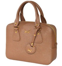 SANSIBAR Damen Tasche Handtasche Henkeltasche CHIC Taupe S Saffiano