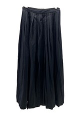 Vintage Ralph Lauren 100 Wool Black Pleated A-Line Full-Length Skirt Size 6