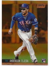 Anderson Tejada 2021 Topps Stadium Club Chrome Orange /25 Texas Rangers