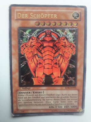 Yugioh Karte - Der Schöpfer - RDS-DE005 Ultimate Rare 1. Auflage Rise of Destiny