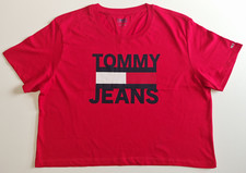 Image of Tommy Hilfiger Women's Super Cropped Logo T-Shirt, Tommy Jeans Logo