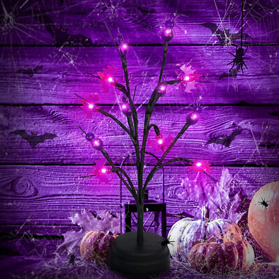 Led Bat Tree Topper NEW Halloween Spooky Spider Bat Tree Light UP LED DECORATION 1'3