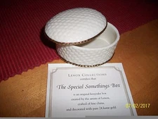 Lenox The Special Somethings Box fine china  accented with pure 24 karat gold