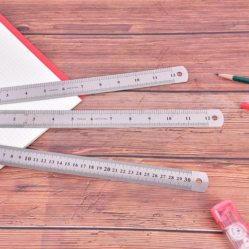 METAL RULER Stainless Steel Straight Edge Drawing Cutting Non Skid BaR1 - Picture 7 of 12
