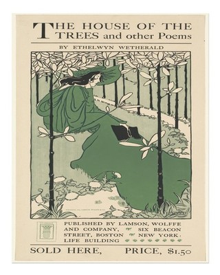 Vintage Natur-Thema Wandkunst Poster - Das Haus der Bäume Wohndeko