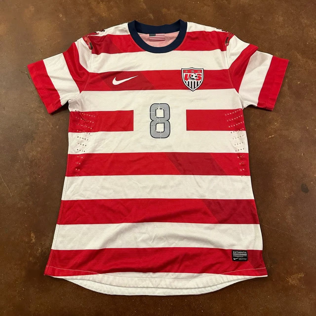 2012 USA USMNT Waldo Soccer Jersey Dempsey 8 Player Issue Medium