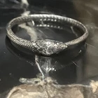 Vintage Sterling Silver Snake Eating Tail Ring Size 8
