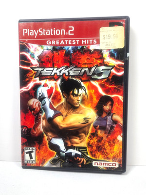 2004 Tekken 5 Sony PlayStation 2 Game, Case, Booklet Namco