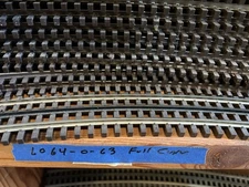 Atlas O Gauge  0-63 Full Curve Section 3 Rail Track,  ITEM# 6064