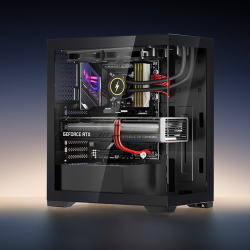VEVOR Case per PC Compatto 2 Ventole Case per Computer da Gioco Scheda Madre ATX - Foto 8 di 12
