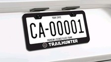 Trail Hunter Metal License Plate Frame Trail Hunter Metal License Plate Frame