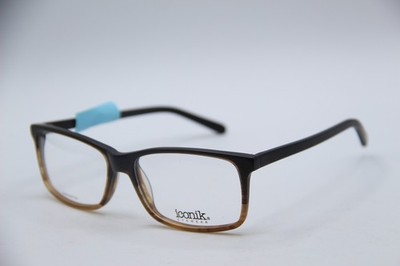 NEW ICONIK EYEWEAR COOPER C02 BLACK BROWN HORN AUTHENTIC FRAMES EYEGLASSES 56-16