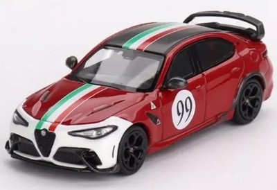 1/64 Scale Alfa Romeo Giulia GTAm Diecast Rosso GTA Centro Style Livery #99