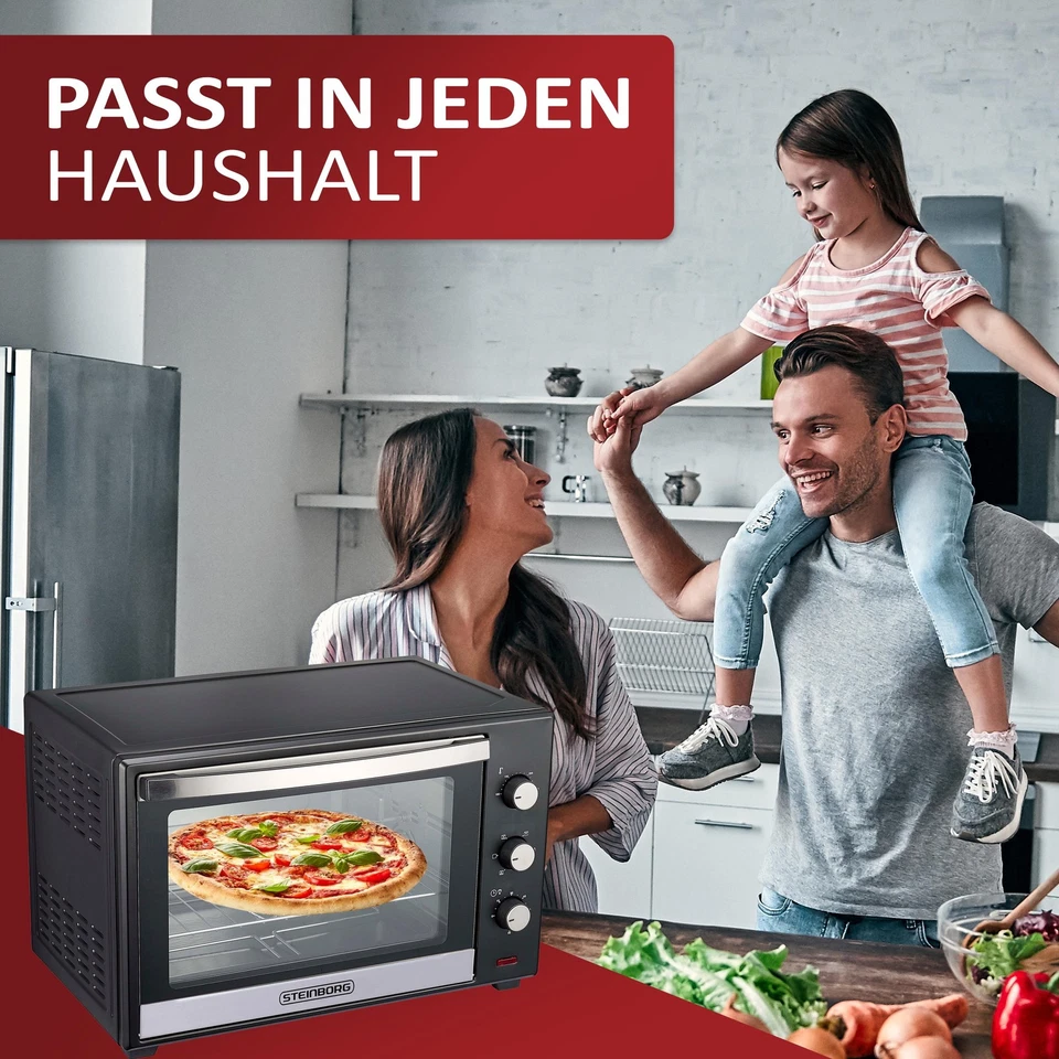 60 Liter Mini Backofen | Umluft Ofen | Pizzaofen | Mini Backofen | Mini-Backofen - Bild 3 von 4