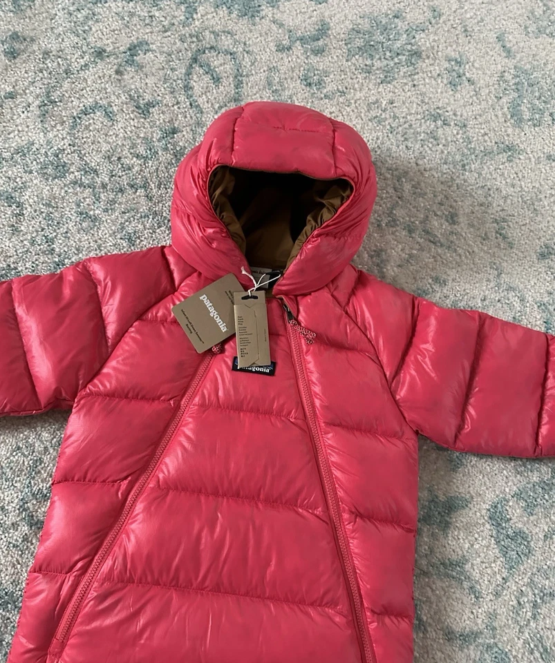 Suéter de plumón PATAGONIA infantil Hi-Loft Bunting - 18-24 meses - Rosa - Nuevo con etiquetas $169 Foto 3 de 4