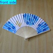 Japanese hand fan, on which beautiful pictures of "hydrangea" are printed