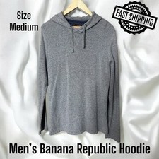 Banana Republic Hoodie Men's Medium Long Sleeve Stretch Pullover FAST SHIPPING 
