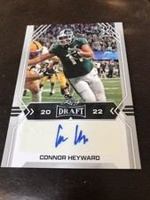 2022 Leaf Draft Connor Heyward XRC Rookie Silver Auto BA-CH2 Steelers Spartans