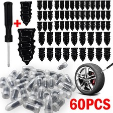 60PCS Rubber Tire Nail Repair Kit Screw In Tire Plugs for Car Truck SUV Van