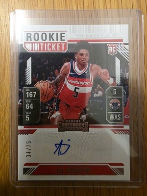 AJ Johnson 2024-25 Panini Silhouette Contenders Rookie Ticket Auto 34/75 RC
