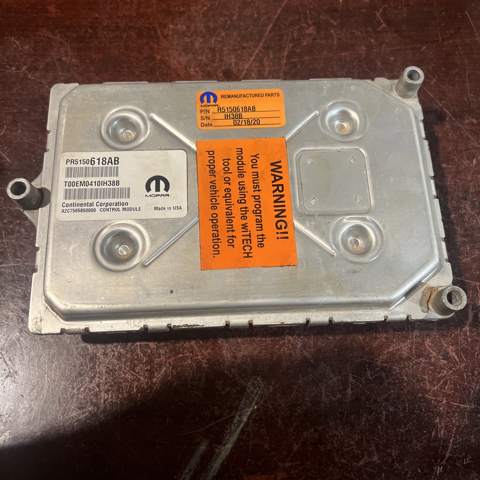 2011-12 Dodge Journey 3.6L Engine Control Module Computer ECM ECU PCM 05150618AB