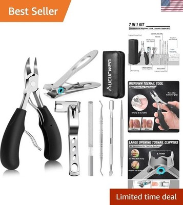 Comfort Fit Toenail Clippers for Thick Nails - Ideal for Seniors & Diabetics
